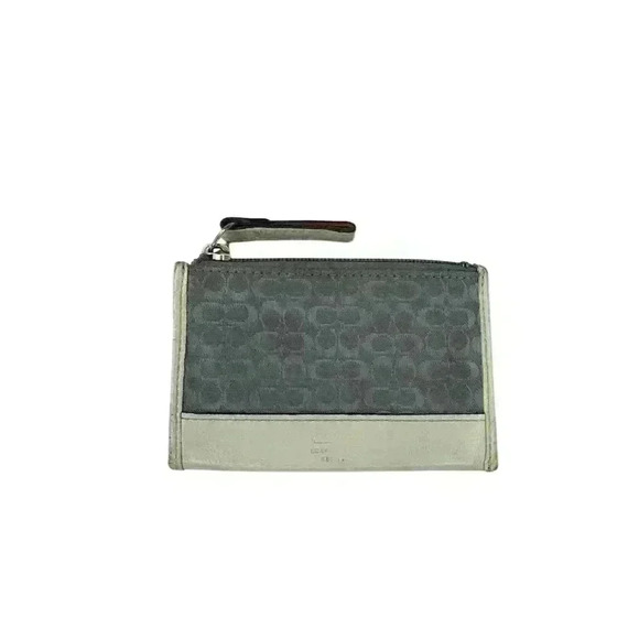 Coach Accessories - Coach Mini Signature Blue Card Coin Case Holder Key Chain Unisex
